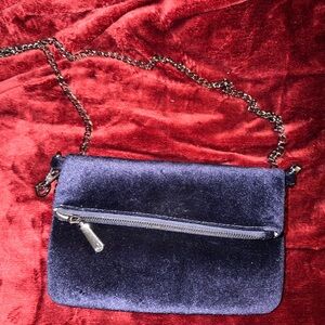 Elegant Black Velvet Chain Bag